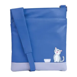 Mala Leather Blue Ziggy Cat Cross Body Bag