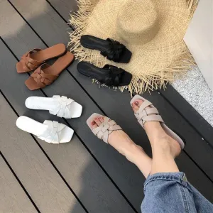 Women's Beach-Ready Casual Summer Flat Slip-on Sandals